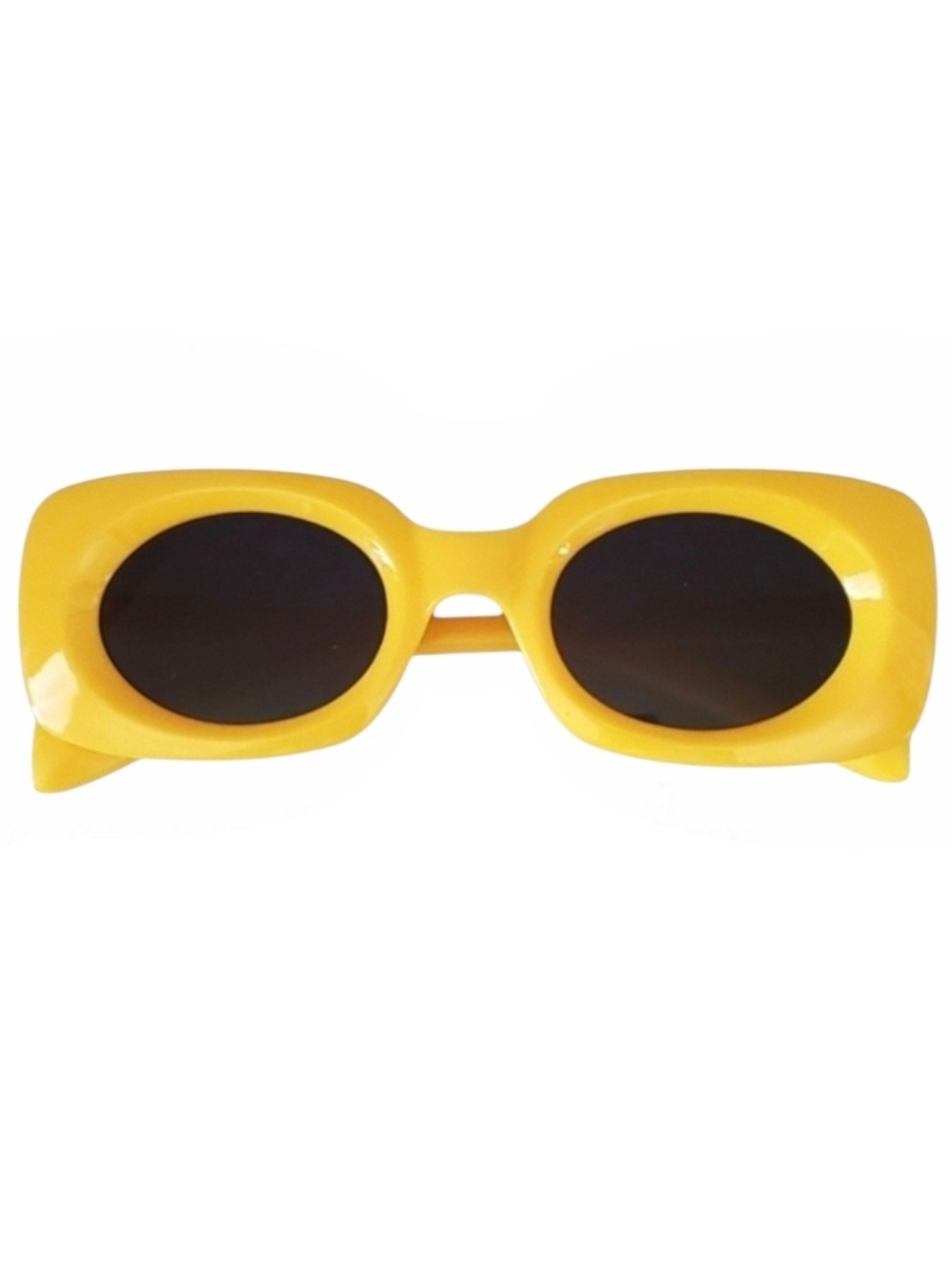 Geometric Yellow Sunglasses - UV400 Protection